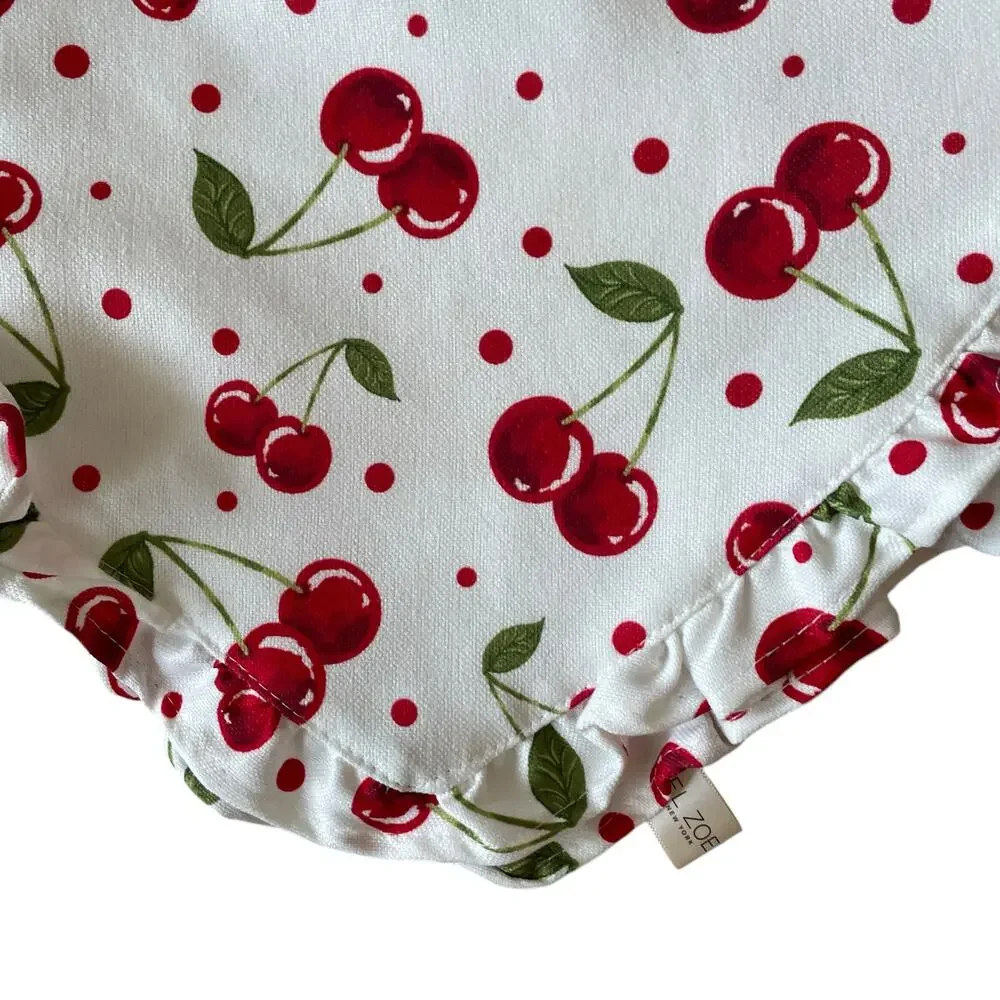 NEW Rachel Zoe VALENTINE’S Heart Shaped Red Cherry 15” Placemats Set of 4